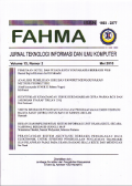FAHMA : Jurnal Teknologi Informasi Dan Ilmu Komputer , Volume 13, Nomor 2, Mei 2015
