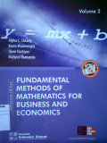 Fundamental Methods of Mathematics for Bussines and Economics Volume 2