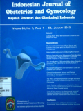 Indonesian Journal Of Obstetrics and Gynecology ; Majalah Obstetri dan Ginekologi Indonesia Volume 36, No 1, Page 1- 52 January 2012