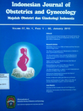 Indonesian Journal of Obstetrics and Gynecology ; Majalah Obstetri dan Ginekologi Indonesia Volume 37, No. 1, Page 1-60,January 2013