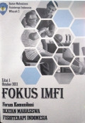 Buletin IMFI ; FOKUS IMFI ; forum komunikasi ikatan mahasiswa fisioterapi indonesia , ed 1 Okt 2021