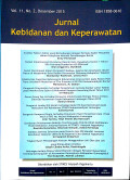 Jurnal Kebidanan dan Keperawatan, Volume 11, Nomor 2, Desember 2015