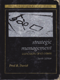 Strategic Management Concepts And Cases , International Edition , Tenth Edition