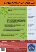 Herb-Medicine Journal: Terbitan Berkala Ilmiah Herbal, Kedokteran dan Kesehatan, 2018 (Volume 1, No 1)