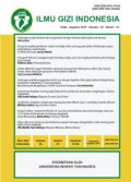 ILGI ; Ilmu Gizi Indonesia Volume 08, No. 01,Oktober 2024