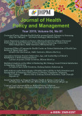 Journal of Health Policy and Management Year 2019, Volume 04 No. 01