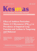 Kesmas : Jurnal Kesehatan Masyarakat Nasional,Volume 10, Nomor 4 Mei 2016