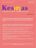 Kesmas : Jurnal Kesehatan Masyarakat Nasional, Volume 11, Nomor 2 November 2016