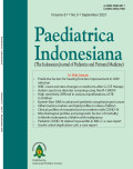 Paediatrica Indonesiana: Indonesian Journal of Pediatrics and Perinatal Medicine, 2019 (Volume 59, No 6)